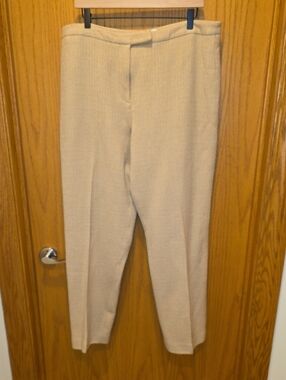 Women's Beige Straight-Leg Trousers